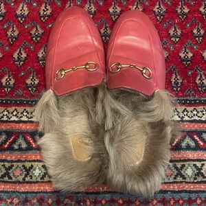 Gucci fur Princetown mules